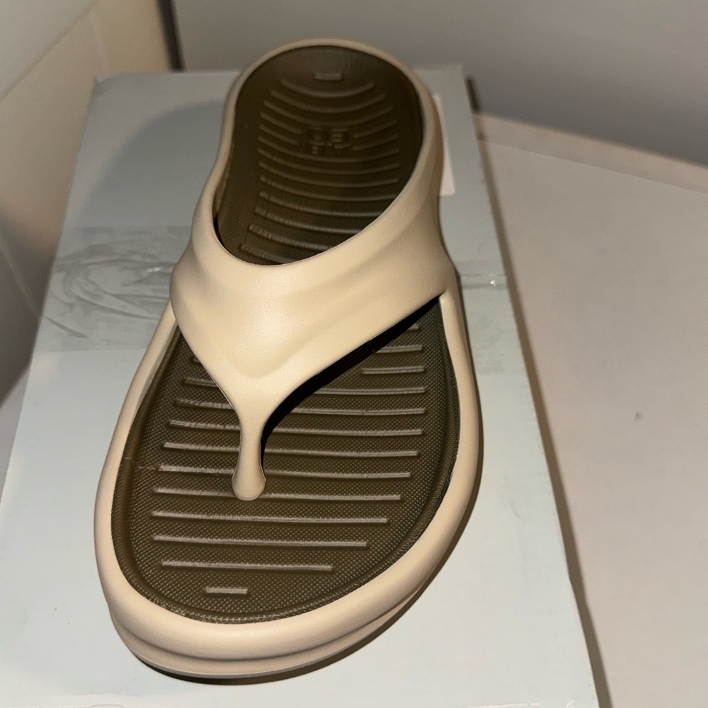 Abeo Cream and Brown Men's Sandals